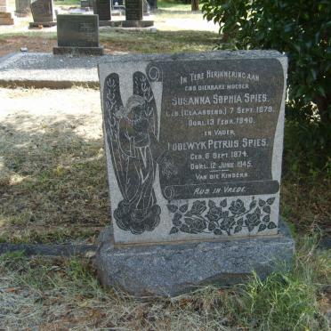 SPIES Lodewyk Petrus 1874-1945 &amp; Susanna Sophia CLAASSENS 1879-1940