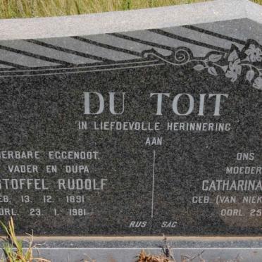 TOIT Christoffel Rudolf, du 1891-1981 &amp; Catharina Elizabeth VAN NIEKERK 1898-1989
