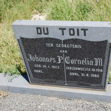 TOIT Johannes P., du 1922- &amp; Cornelia M. ERWEE 1918-1982