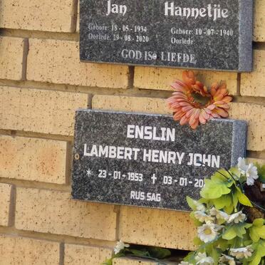 ENSLIN Lambert Henry John 1953-20??