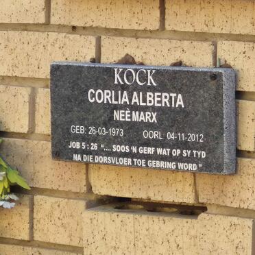 KOCK Corlia Alberta nee MARX 1973-2012