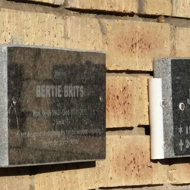 BRITS Bertie 1943-2012