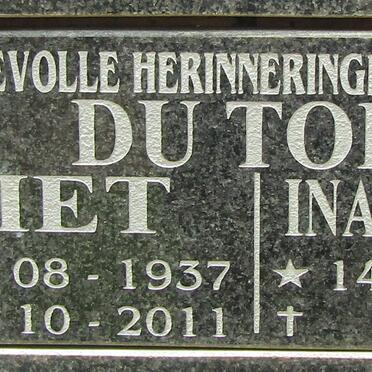 TOIT Piet, du 1937-2011 & Ina VICTOR 1938-