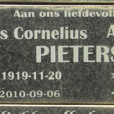 PIETERSE Lucas Cornelius 1919-2010 & Anna Elsabe 1925-2012