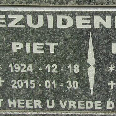 BEZUIDENHOUDT Piet 1924-2015 & Bettie 1929-2015