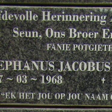 POTGIETER Stephanus Jacobus 1968-2007