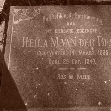 BERG Heila M., van der nee VENTER 1885-1947
