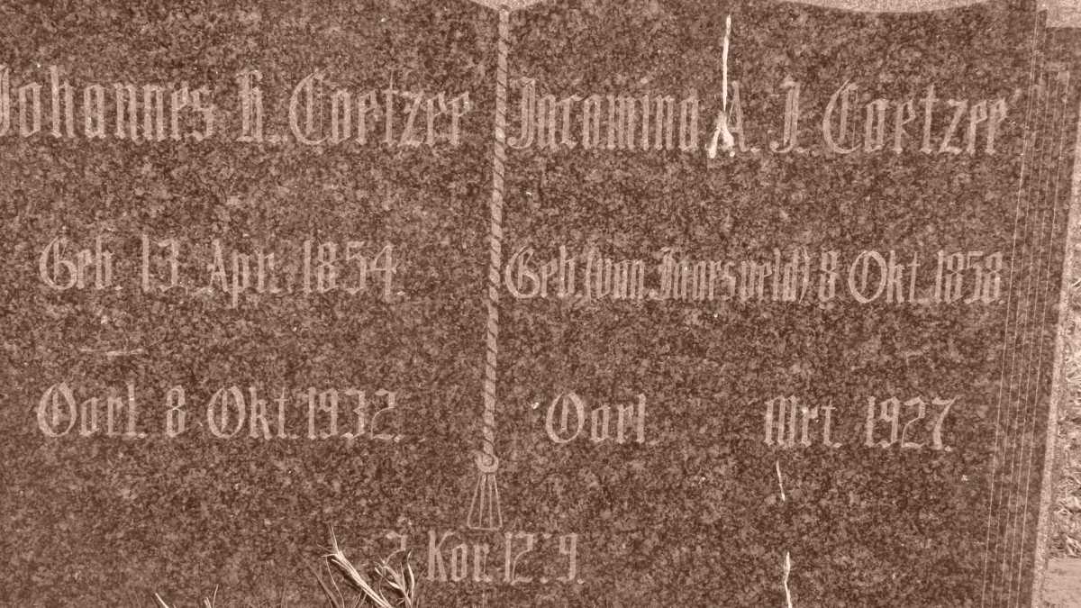 COETZEE Johannes H. 1854-1932 & Jacomina A.J. VAN JAARSVELD 1858-1927