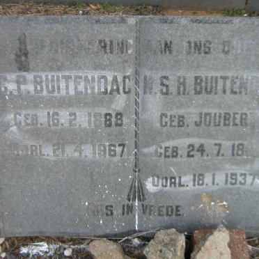 BUITENDAG C.P. 1888-1967 &amp; H.S.H. JOUBERT 1881-1937