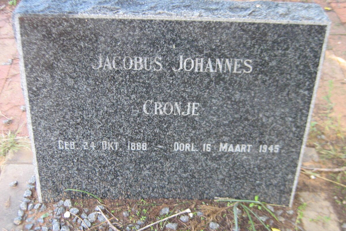CRONJE Jacobus Johannes 1888-1945