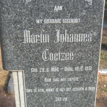 COETZEE Martin Johannes 1886-1951