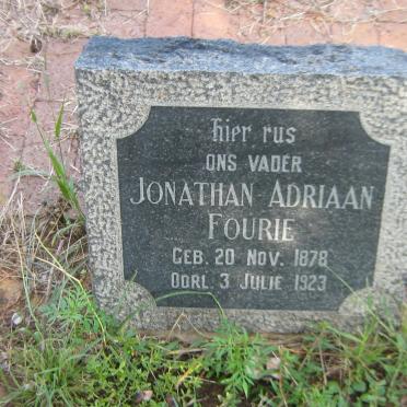 FOURIE Jonathan Adriaan 1878-1923