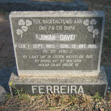 FERREIRA Johan David 1905-1985