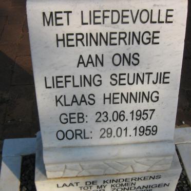 HENNING Klaas 1957-1959