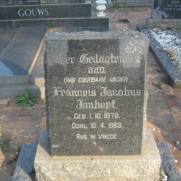JOUBERT Francois Jacobus 1878-1963