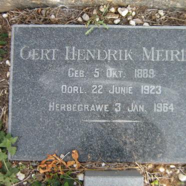MEIRING Gert Hendrik 1889-1923