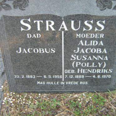 STRAUSS Jacobus 1883-1956 &amp; Alida Jacoba Susanna HENDRIKS 1889-1970