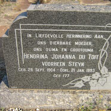 TOIT Hendrina Johanna, du formerly STEYN 1904-1993