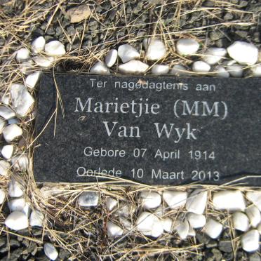 WYK M.M., van 1914-2013