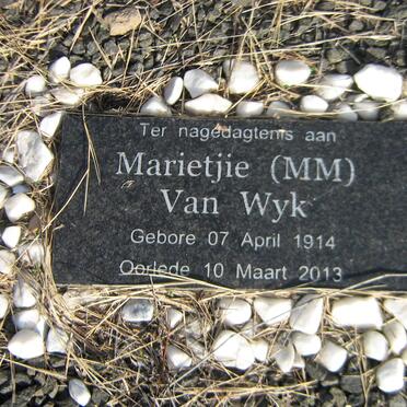 WYK M.M., van 1914-2013