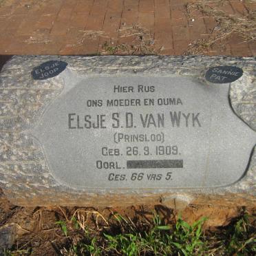 WYK Elsje S D., van nee PRINSLOO 1909 -