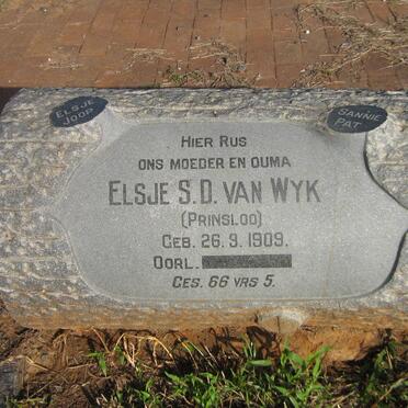 WYK Elsje S D., van nee PRINSLOO 1909 -