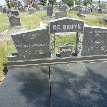 BRUYN Philippus Abraham, de 1904-1983 &amp; Francina 1904-1993