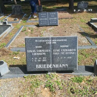 BRIEDENHANN Lukas Cornelius Louwrens 1917-1993 &amp; Elsie Catharina Maria HATTINGH 1930-