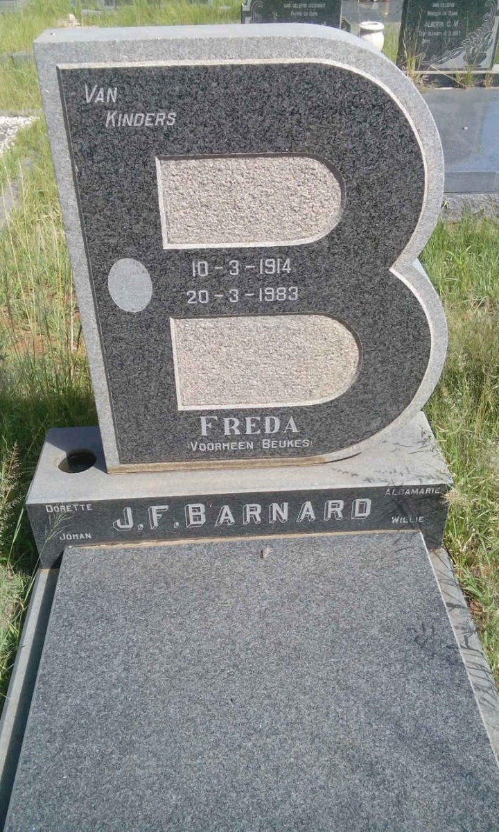 BARNARD J.F. formerly BEUKES 1914-1983