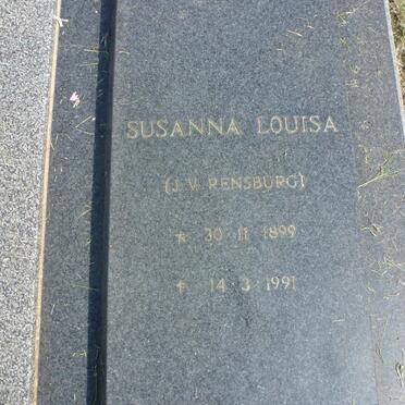 BURGER George David 1898-1978 &amp; Susanna Louisa J.V. RENSBURG 1899-1991