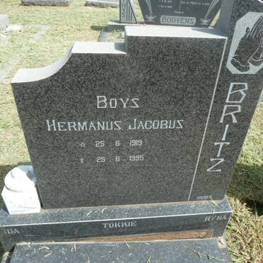 BRITZ Boys Hermanus Jacobus 1919-1995