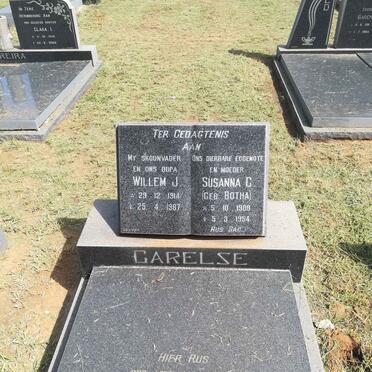 CARELSE Willem J. 1914-1987 &amp; Susanna C. BOTHA 1908-1954 :: CARELSE Willem J. 1948-1948