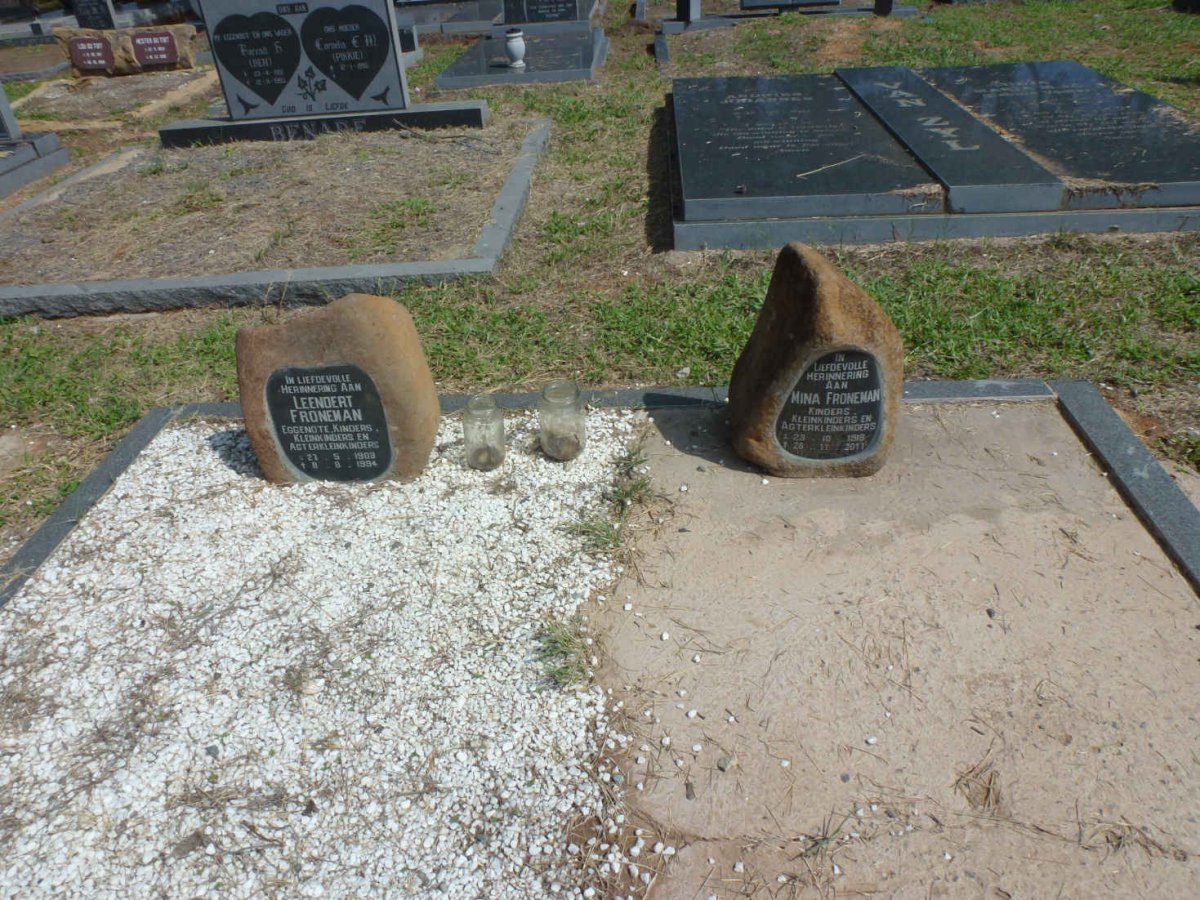 FRONEMAN Leendert 1909-1994 & Mina 1918-2011