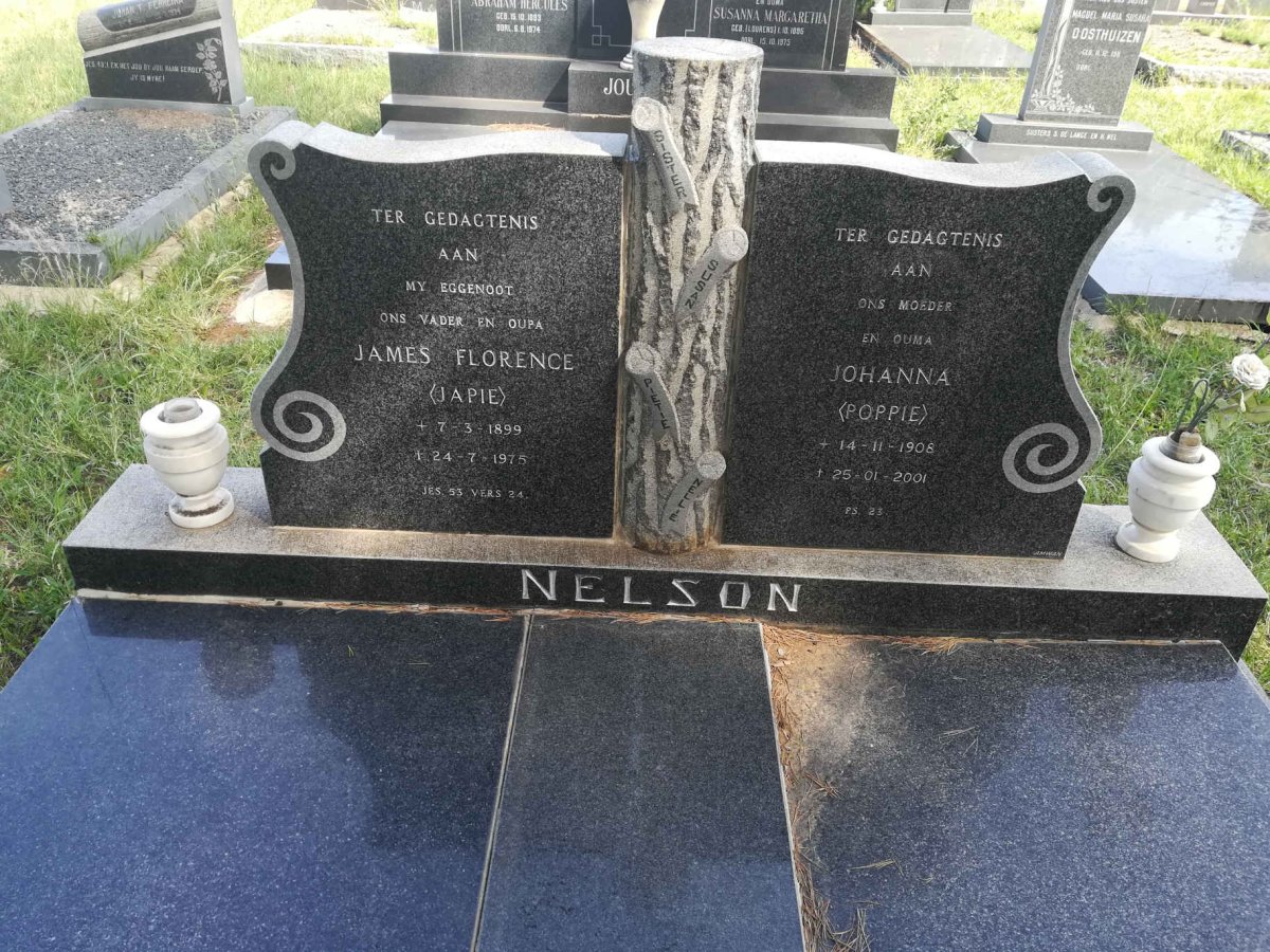 NELSON James Florence 1899-1975 & Johanna 1908-2001