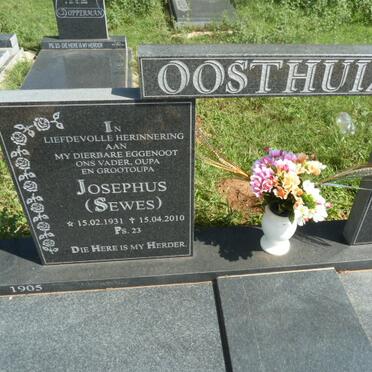 OOSTHUIZEN Josephus 1931-2010