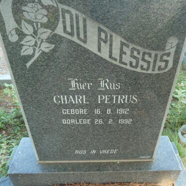 PLESSIS Charl Petrus, du 1912-1992