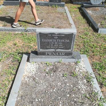 PIENAAR Elizabeth Francina 1923-1993