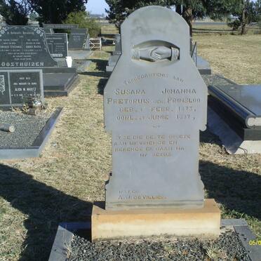 PRETORIUS Susara Johanna nee PRINSLOO 1873-1897
