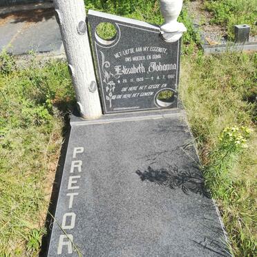 PRETORIUS Elizabeth Johanna 1926-1982
