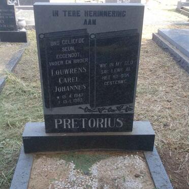 PRETORIUS Louwrens Carel Johannes 1947-1983