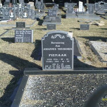 PIENAAR Johannes Theodorus 1926-2002 &amp; Susara Cornelia W. 1931-1996