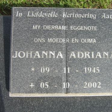 SNYMAN Johanna Adriana 1945-2002