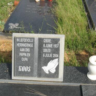 WYK Koos, van 1937-2004 &amp; Koekie 1946-2006