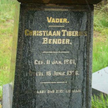 BENDER Christiaan Tiberius 1861-1926