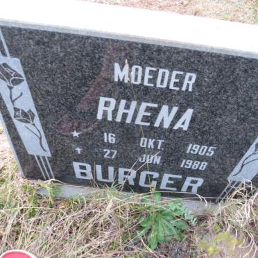 BURGER Rhena 1905-1988