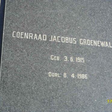 GROENEWALD Coenraad Jacobus 1915-1986