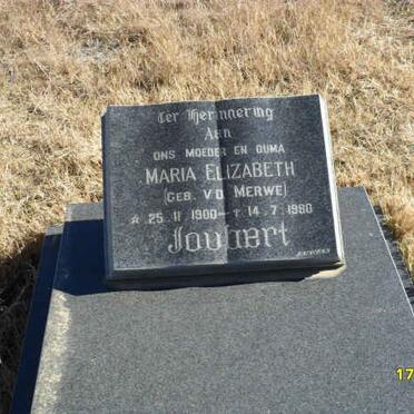 JOUBERT Maria Elizabeth nee V.D. MERWE 1900-1980