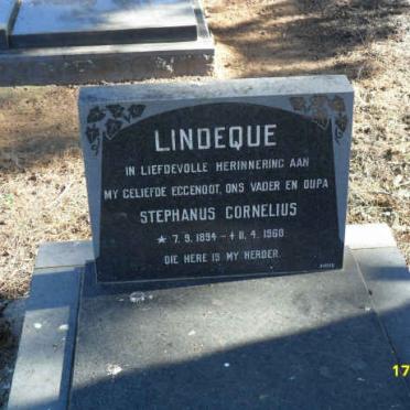 LINDEQUE Stephanus Cornelius 1894-1969