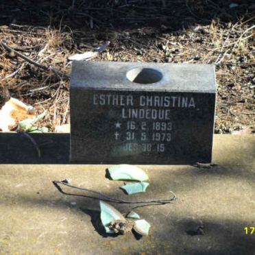 LINDEQUE Esther Christina 1893-1973