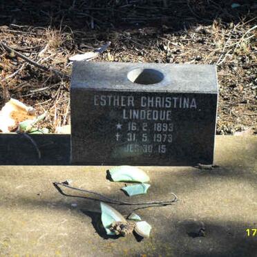 LINDEQUE Esther Christina 1893-1973